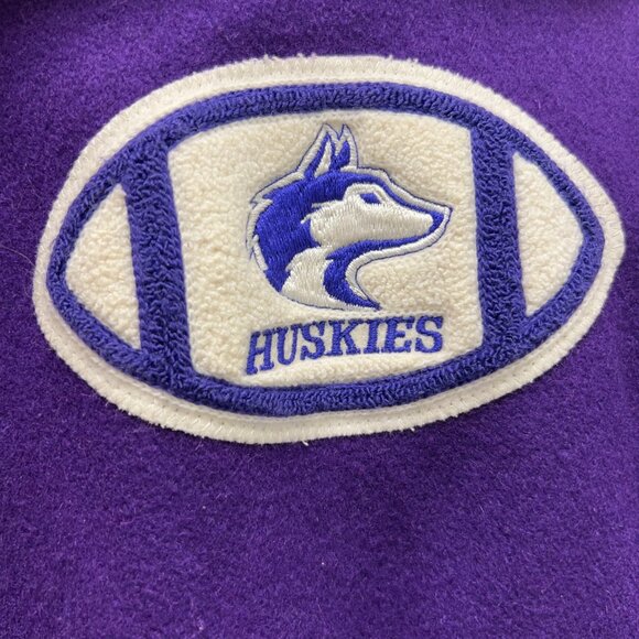 Vintage Purple and White Huskies “HPSS” #4 Varsity Jacket - Picture 5 of 8